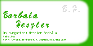 borbala heszler business card