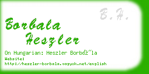 borbala heszler business card